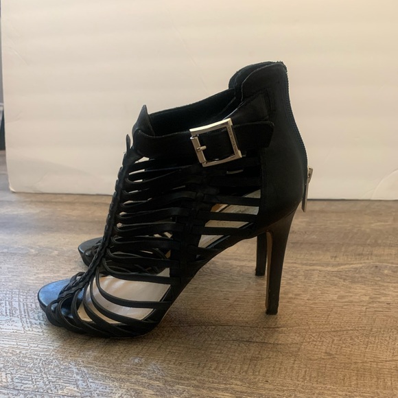 vince Camuto gladiator Stiletto Strappy Ankle Dressy Black Sandal Size 10 - Picture 4 of 10